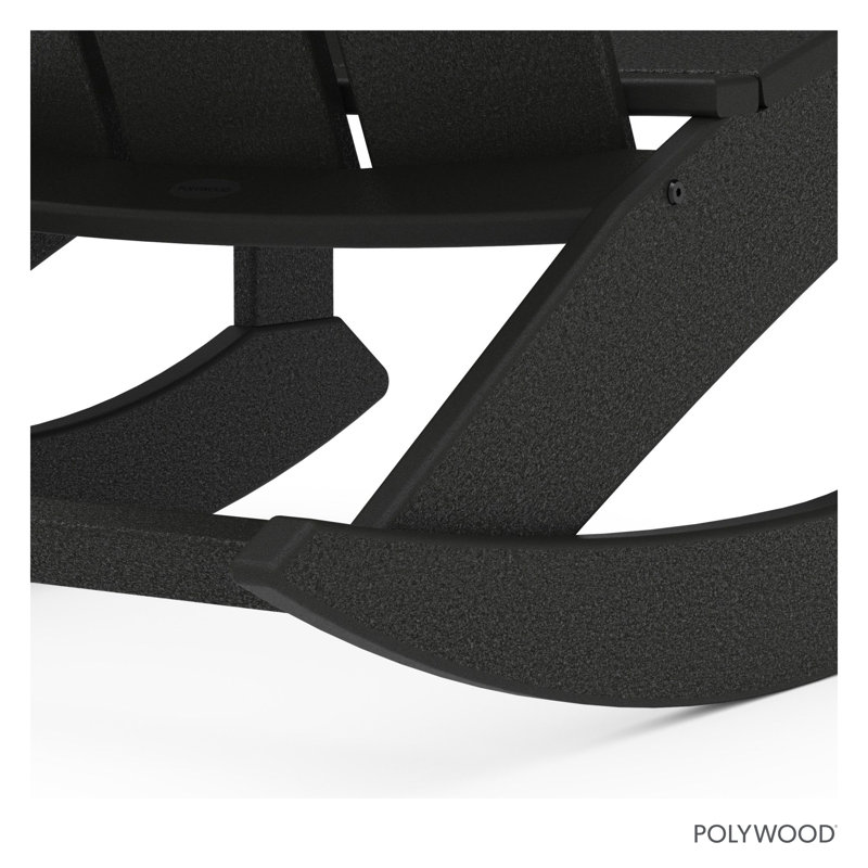 POLYWOOD Modern Adirondack Rocker, Black
