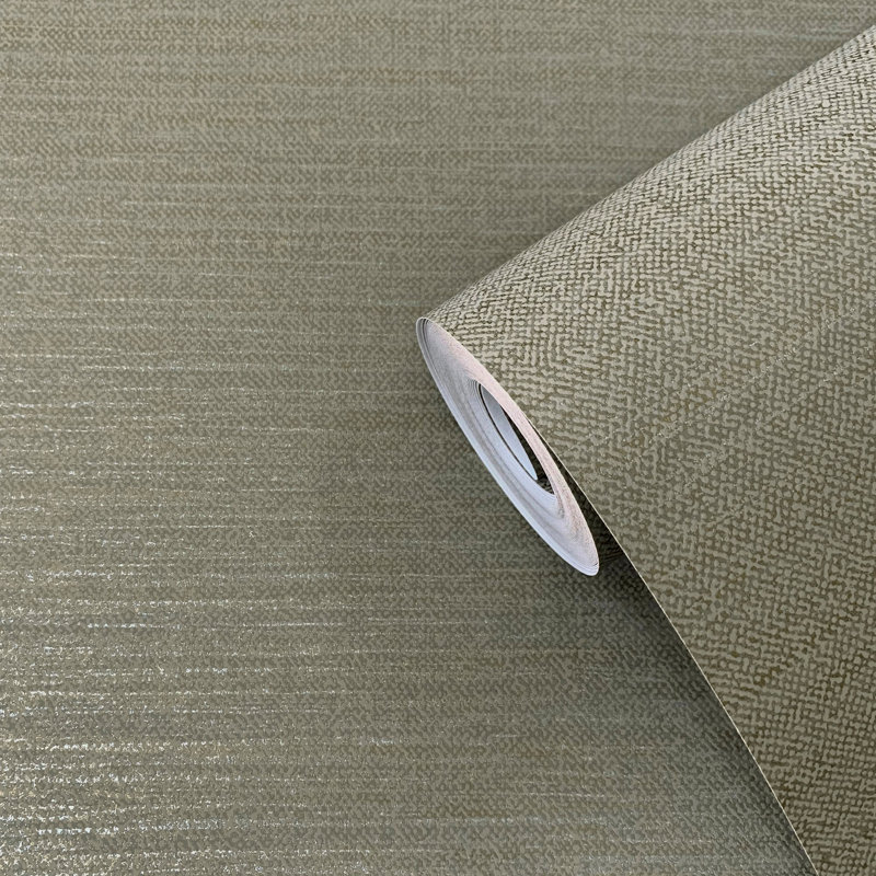 Nicely Boutique Collection Horizontal Weave 10.05m x 53cm Wallpaper Roll, Gray