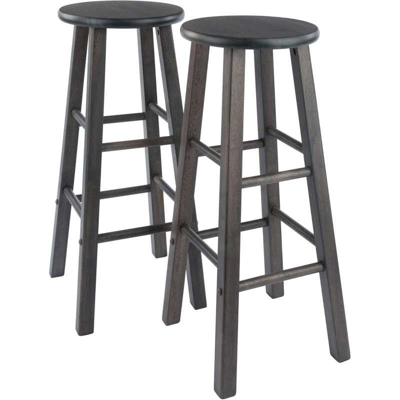 Element 2-Pc Bar Stool Set, Black