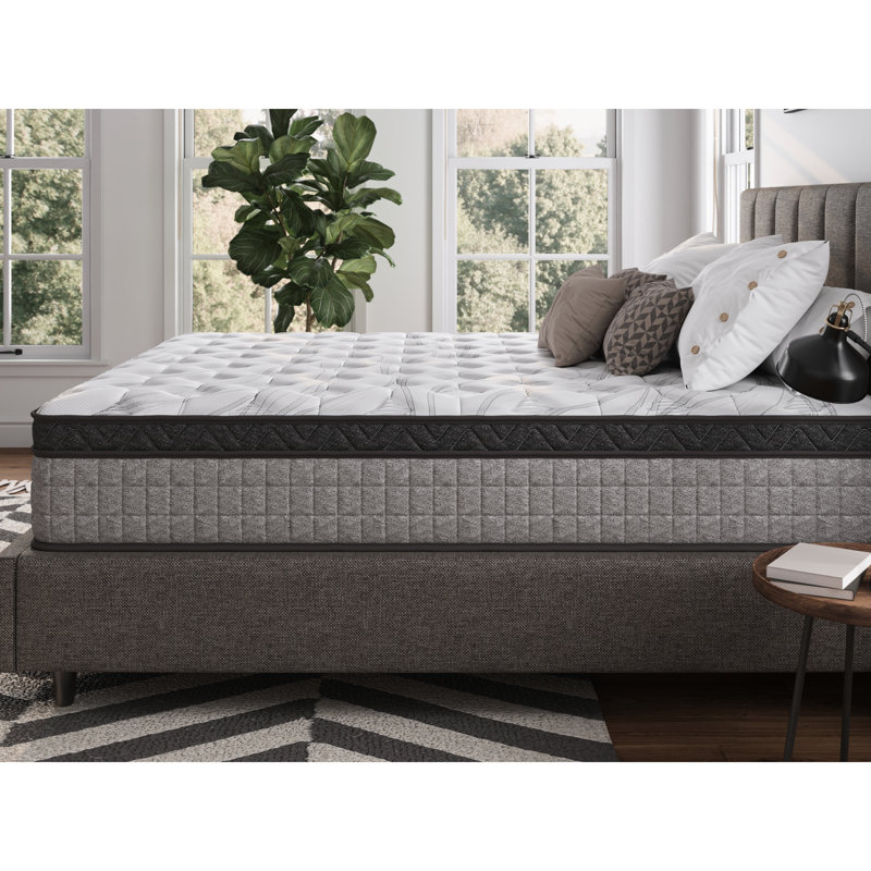 Grand matelas avec mousse viscoélastique gélifiée rafraîchissante, 10 po, procurant un soulagement et une isolation des mouvements pour un sommeil réparateur Matelas de 10 po, combinant mousse et confort