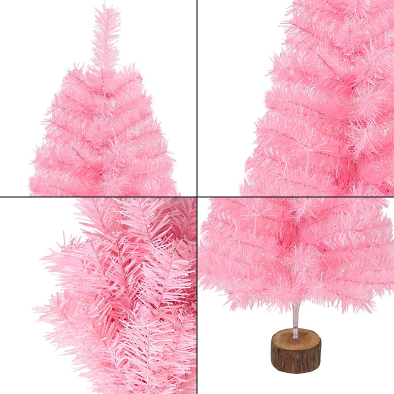 Artificial Tree Stand For Max. Tree Height Under 6 Ft., White/Pink