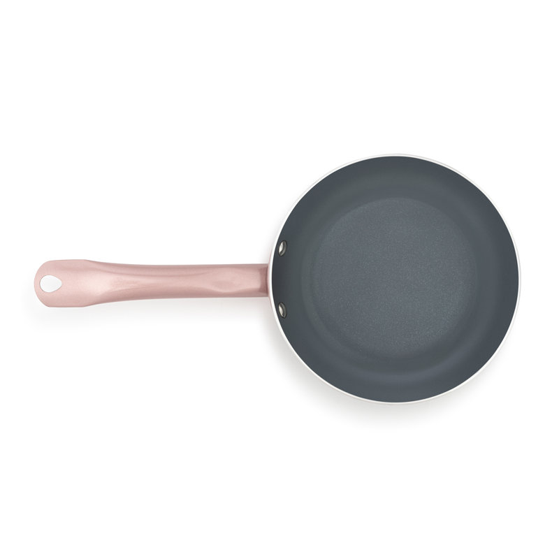 Poêle à frire antiadhésive en céramique 8 po - Gris foncé et or rose