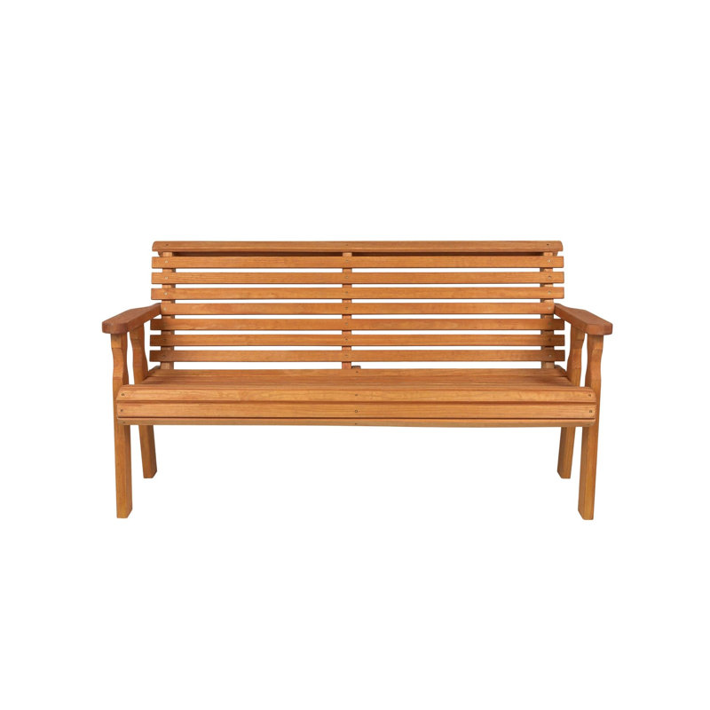 Banc de jardin robuste en bois traité, Teinture cèdre