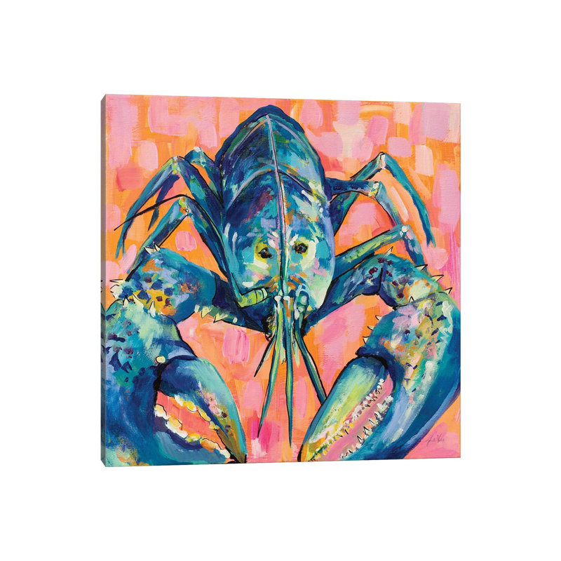 Lilly Lobster I by Jeanette Vertentes - Wrapped Canvas Gallery-Wrapped Canvas Giclée, 66.04 cm H x 66.04 cm W x 1.91 cm D