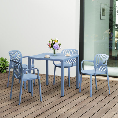 Ensemble repas carré pour 4 personnes