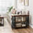 Rotating Side Table 360° End Table With Charging Station Swivel Side Table With Extra Storage Bag Movable End Table With 6 Swivel Wheels With Brakes For Bedroom Living Room
