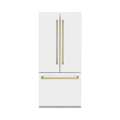 ZLINE Autograph 36 in. Built-In Refrigerator in White Matte