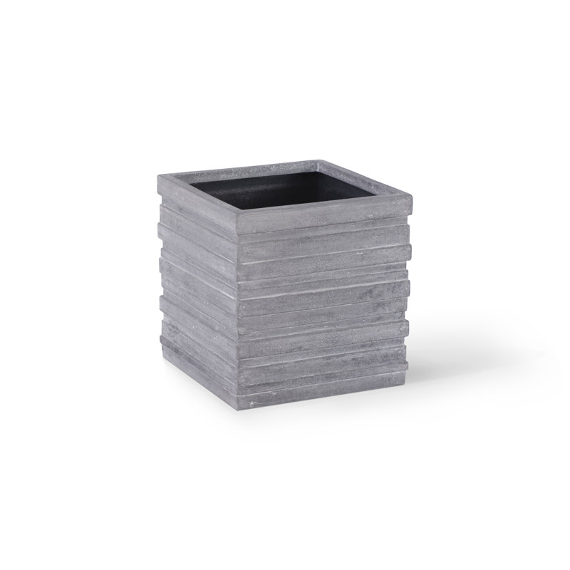 June Resin Planter Box, 20" H x 19" W x 19" D