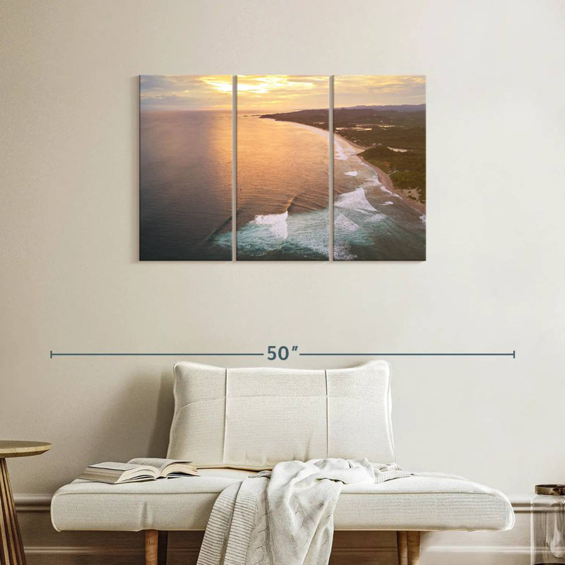 Plage de surf Gillard au Nicaragua, H 24 po x l 38 po