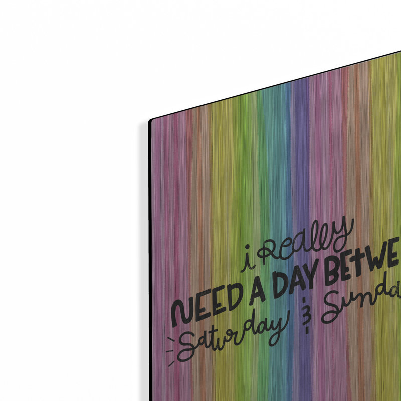  «I Really Need A Day» par Club Daydream, art mural en métal, 12 po x 16 po, H 16 po x l 12 po