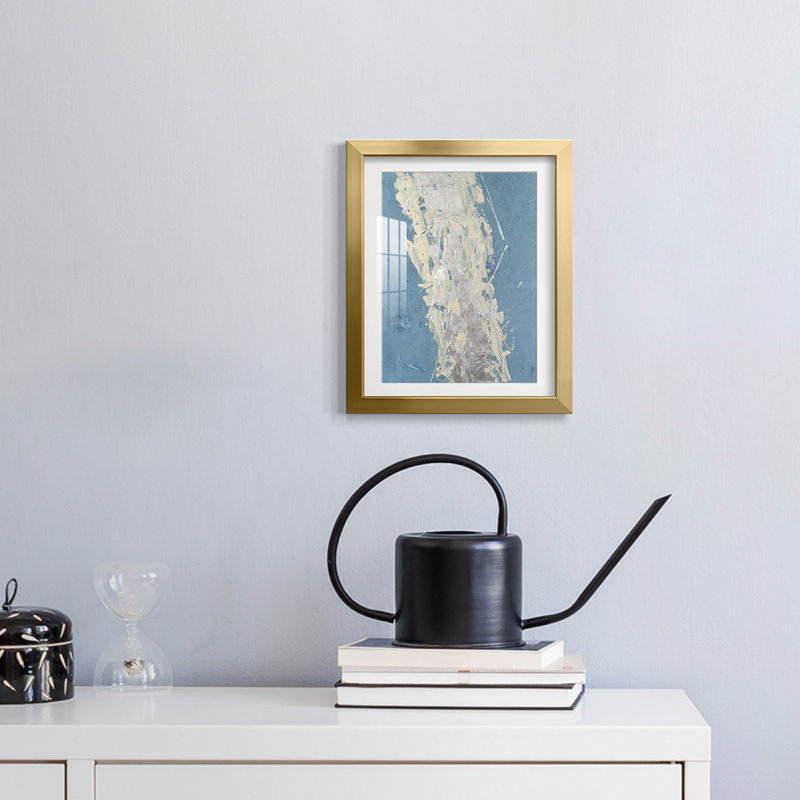 Printed Retro Fling I -Framed Print, Gold