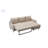 Adjustable L-Shaped Sofa Bed With Chaise-407136144