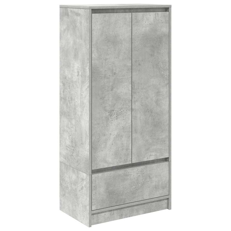Cabinet With Drawer 55.5X34x119.5 Cm Engineered Wood, Concrete Grey