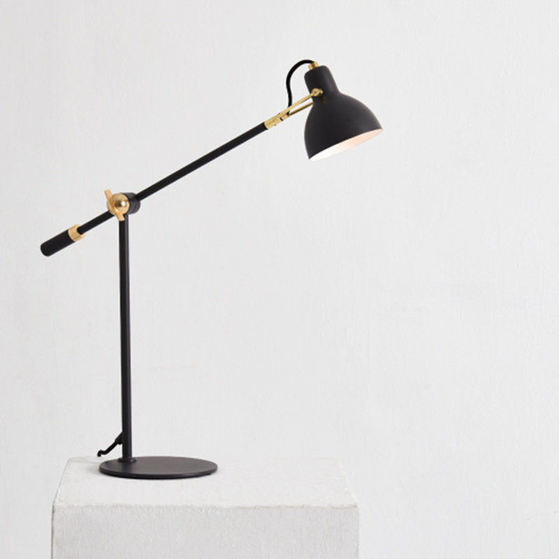 Laito Desk Table Lamp, Black/Champagne Gold