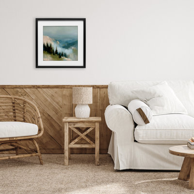 Mountain Forest Impression Framed Print Under Glass, design by Kim Curinga
