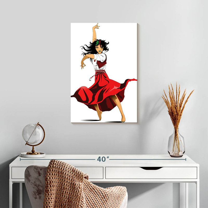Flamenco Enn Gypsy Girl, H 24 po x l 16 po