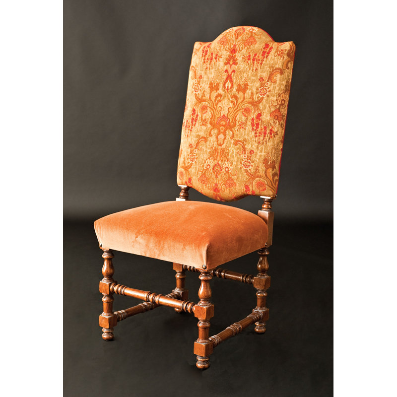 Chaise d'appoint rembourrée en orange