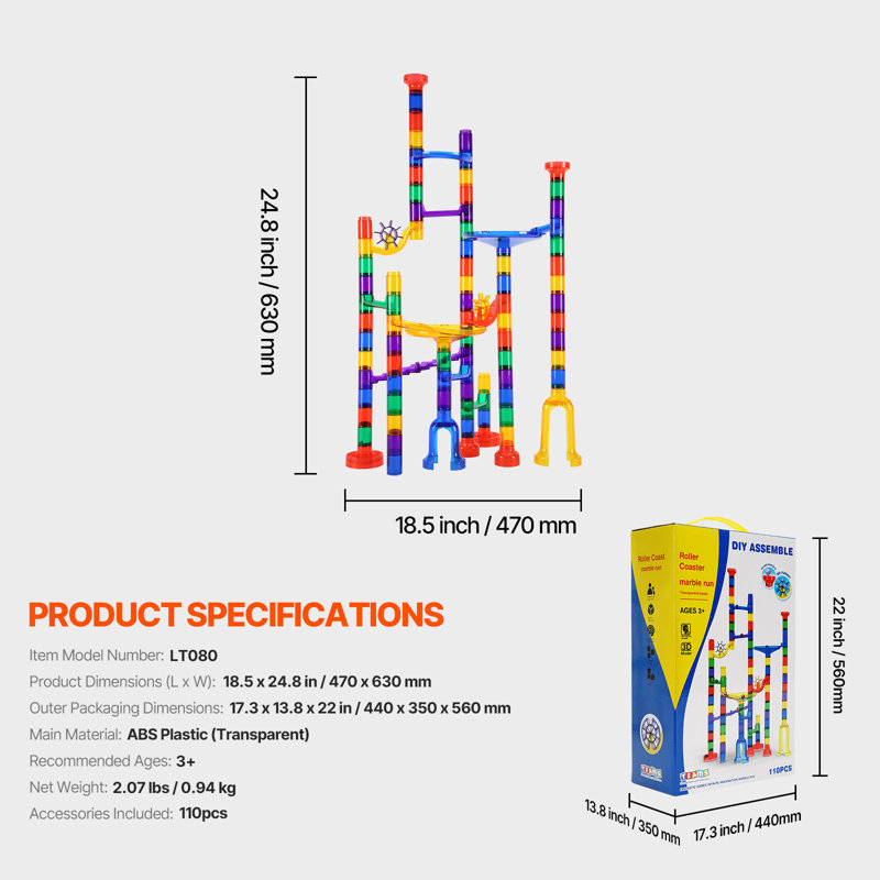 Marble Run Set 110 PCS Building