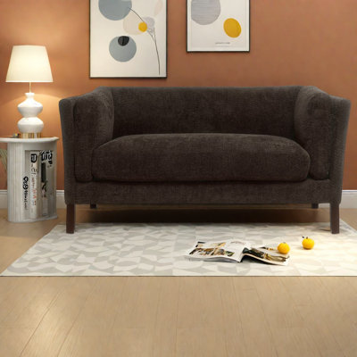 Canapés modernes, causeuse en tissu chenille de 58,27 pouces, salon compact à domicile