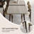 Sintered Stone Solid Wood Ash gray and brown Dining Table-76146415