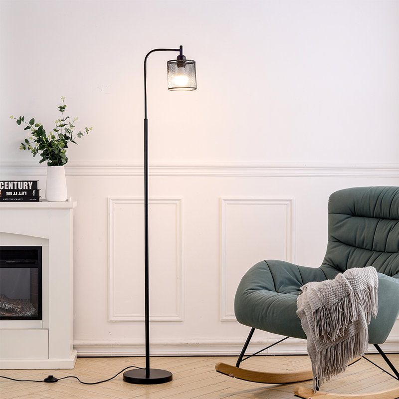 165.5Cm Black Reading Floor Lamp