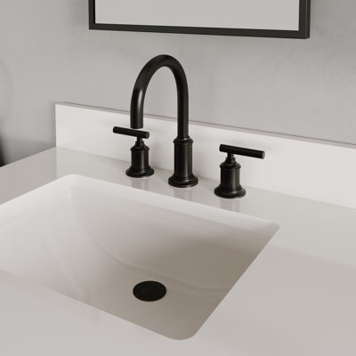 Robinet de salle de bain à large entraxe avec ensemble de bonde et bonde escamotable
