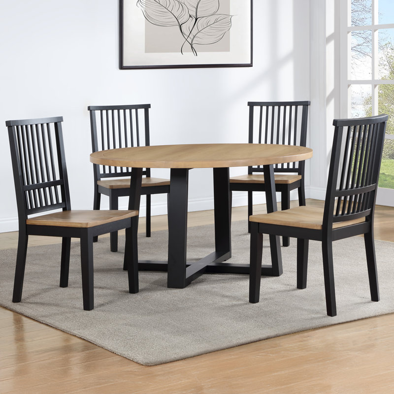 Lixy Magnolia 54" Round Wood Dining Set