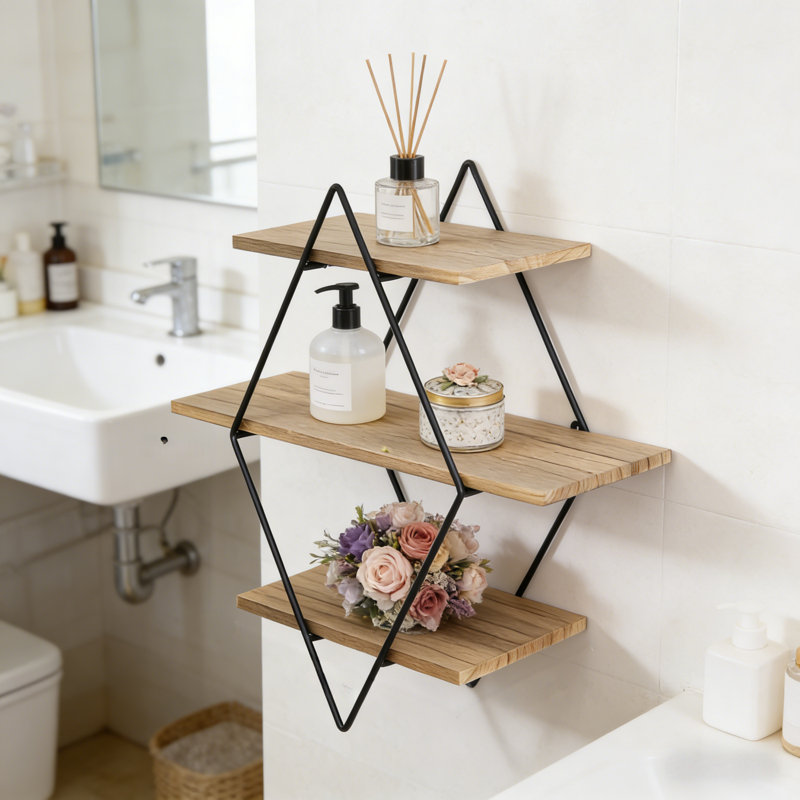 Lorenza 3 Piece Diamond Floating Shelf