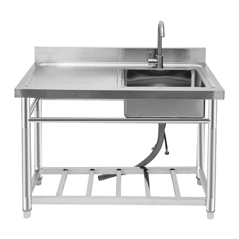 Évier de cuisine autoportant en acier inoxydable