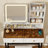 Makeup Vanity With LED Lighted Mirror