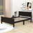 Wooden Platform Bed with Headboard and Footboard-1814109029-1814109050