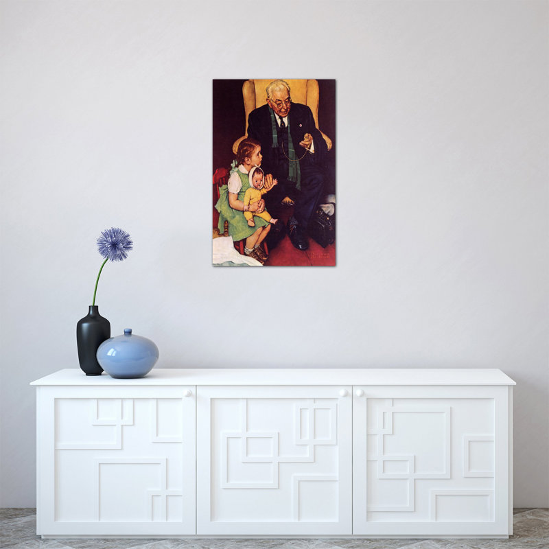 «Doctor and Doll» par Norman Rockwell, impression sur toile tendue, H 60 po x l 40po x P 1,5 po