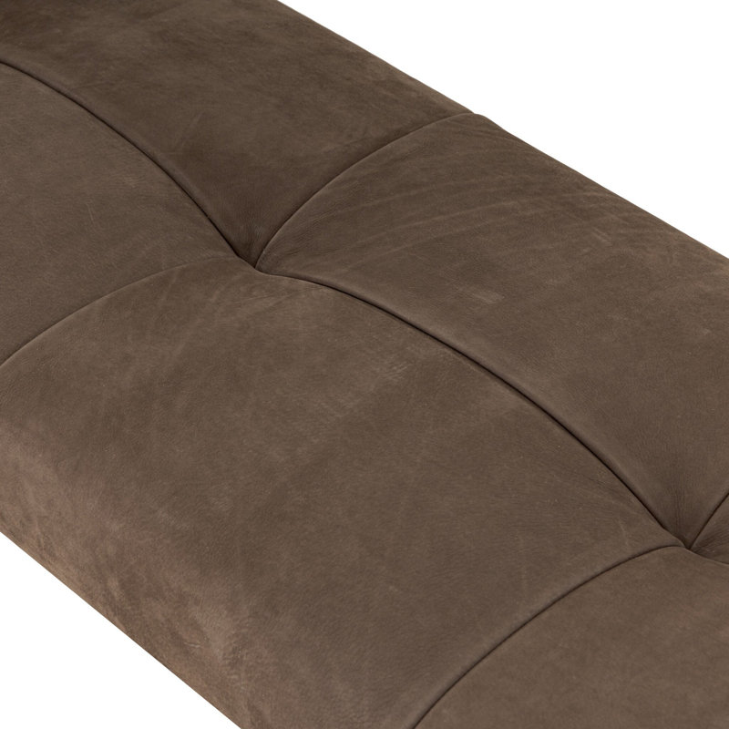 Marcia Leather Bench, Brown