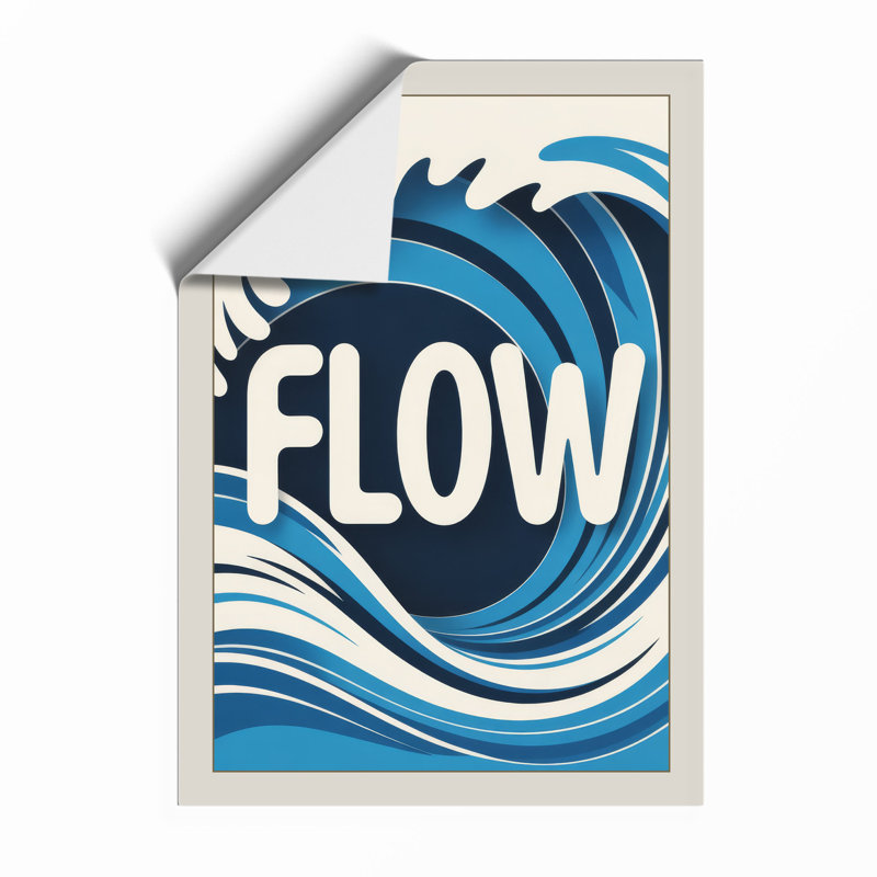 Flow in Motion Minimalist - Framed Print, A1 - 84.1 x 59.4 cm, Unframed