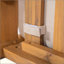 Canapé d'extérieur avec accoudoirs gauche en bois d'acacia et coussin