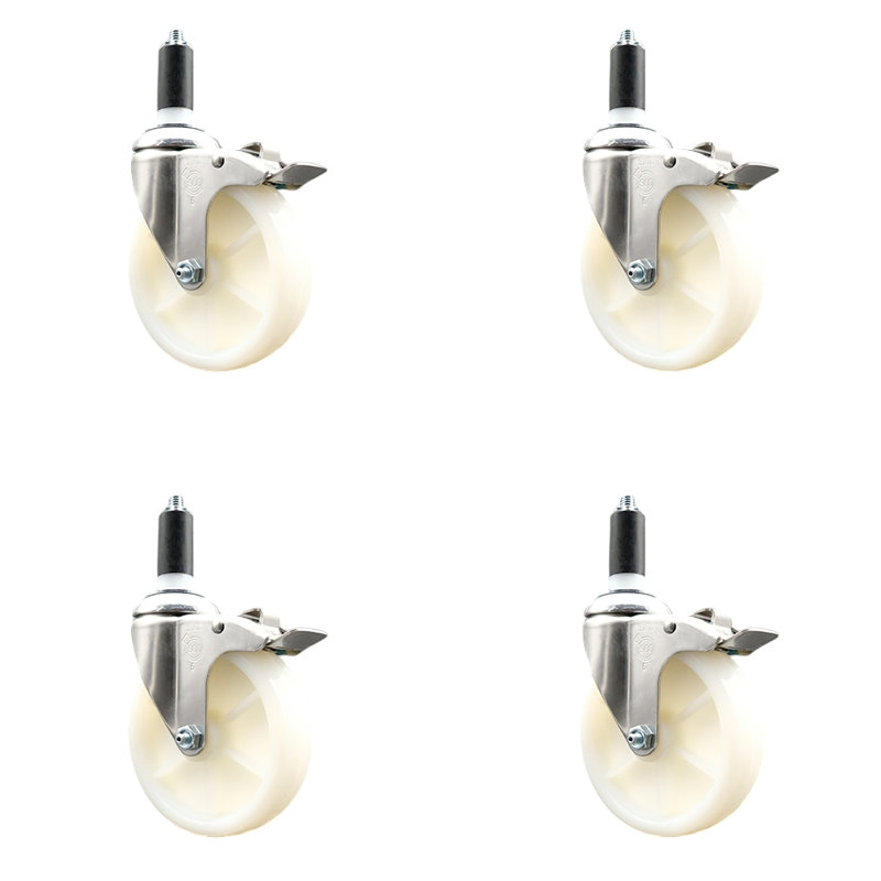 Jeu de roulettes extensibles en nylon, H 4 po x l 4 po