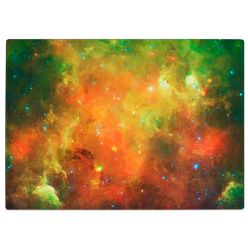 Tempered Glass Universe in Abstract Vol.9 Cutting Board, 39 cm W x 28.5 cm L