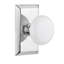 Studio Plate with White Porcelain Door Knob-1101087580