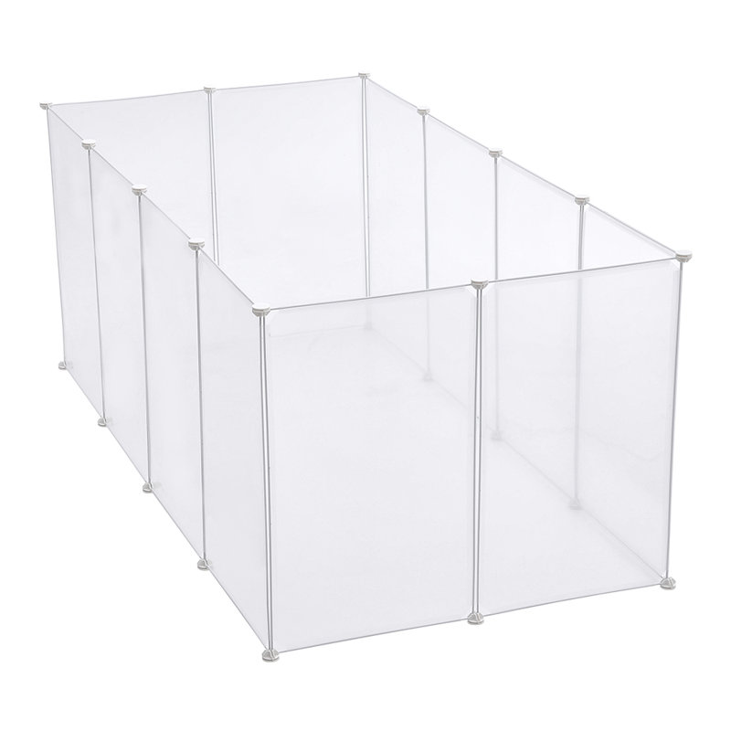 Polyethylene Plastic Collapsible Pet Crate, 45cm H x 140cm W x 70cm D