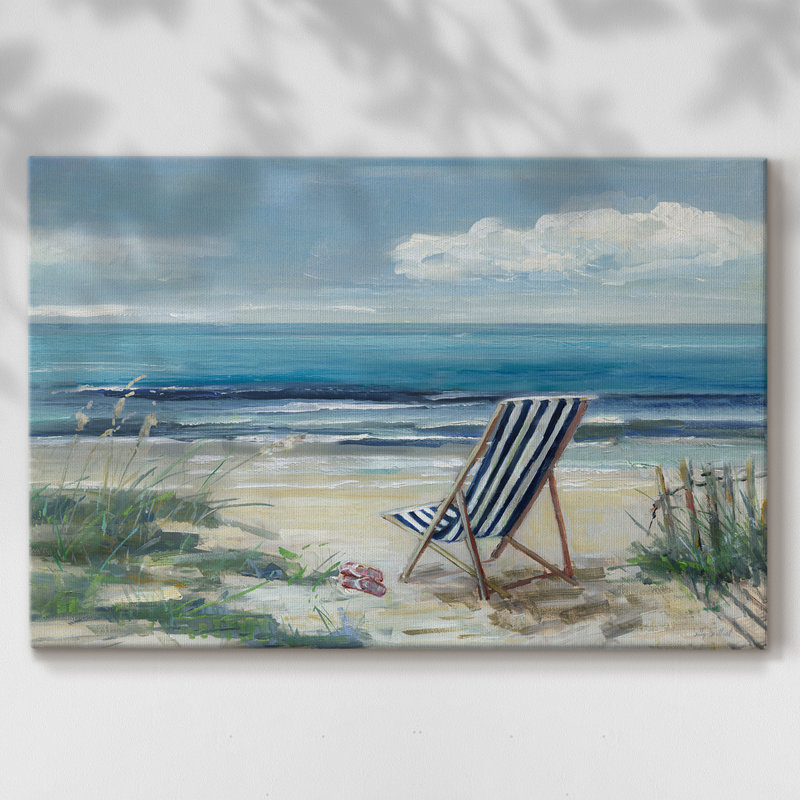 Chaise de plage II - Cavas enveloppés de galerie, 18 x 27