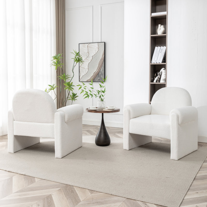 Fauteuil Bryonie, Polyester blanc