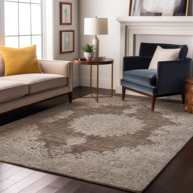 Tapis oriental de qualité supérieure lavable à la machine Natoma AMF1003, Rectangle 10 pi x 14 pi