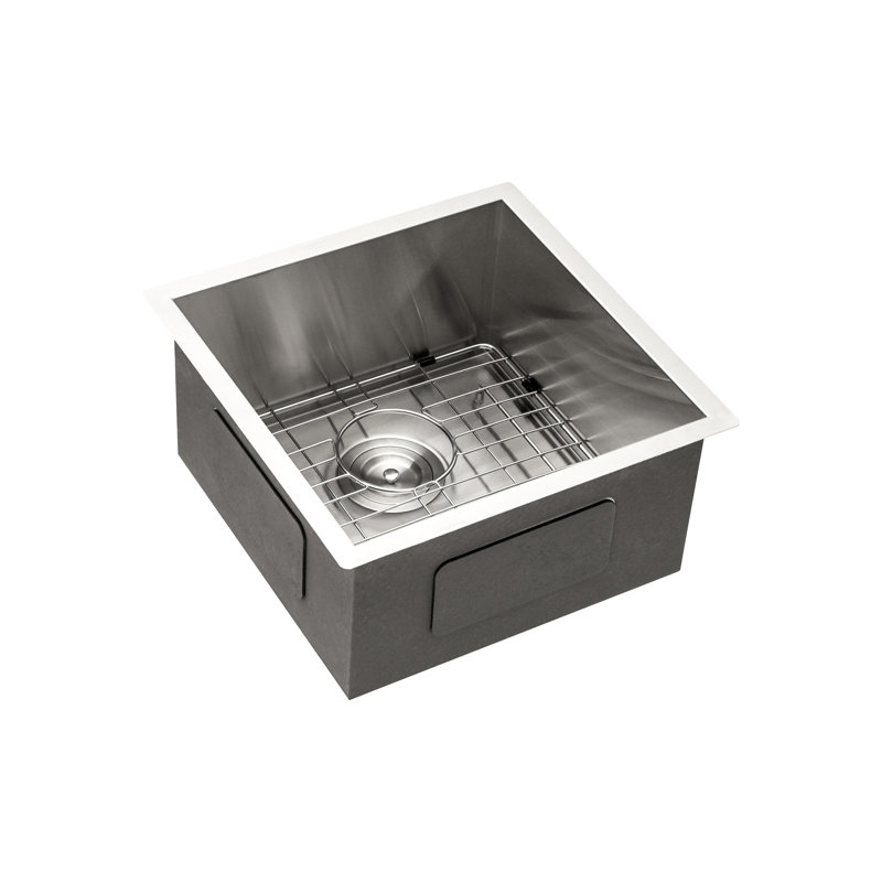 13X15 Inch Undermount Kitchen Sink - 9 Deep, Stainless Steel, Smooth And , Condensation Coating, With Dish Grid Steel Deep Basin, Surface, Noise Reduction Pad, Installation Guide