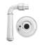 Bravura 840-0 St. Charles Privacy Lever on Traditional Round Rose in Satin Nickel