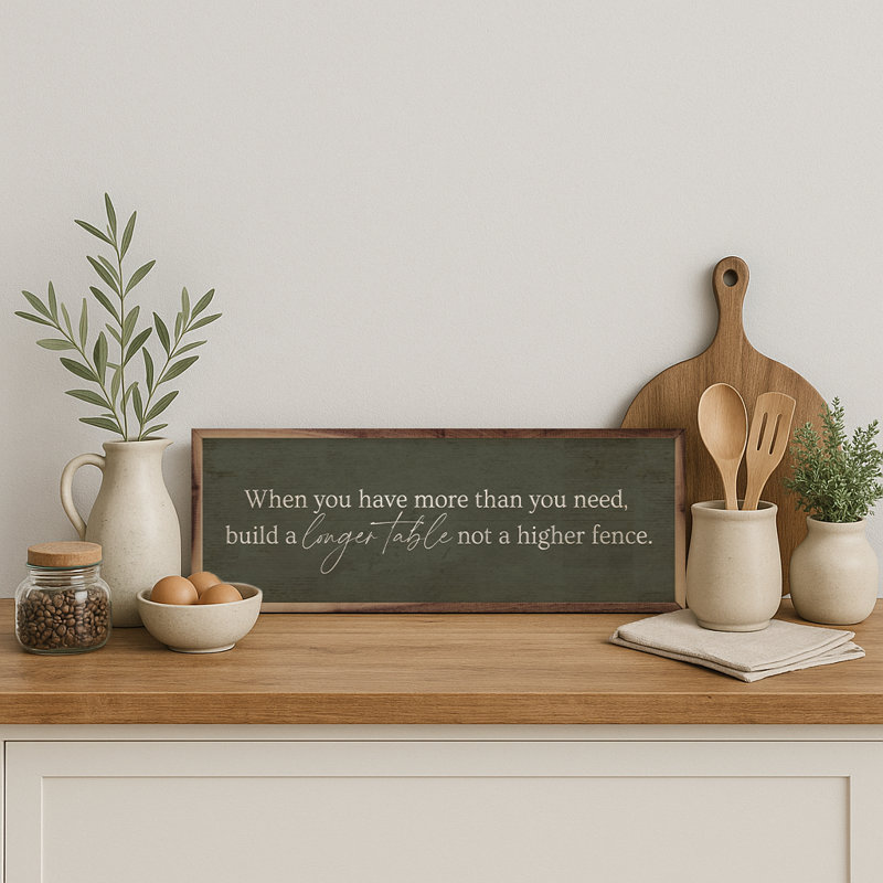 Build A Longer Table, 12" H x 36" W