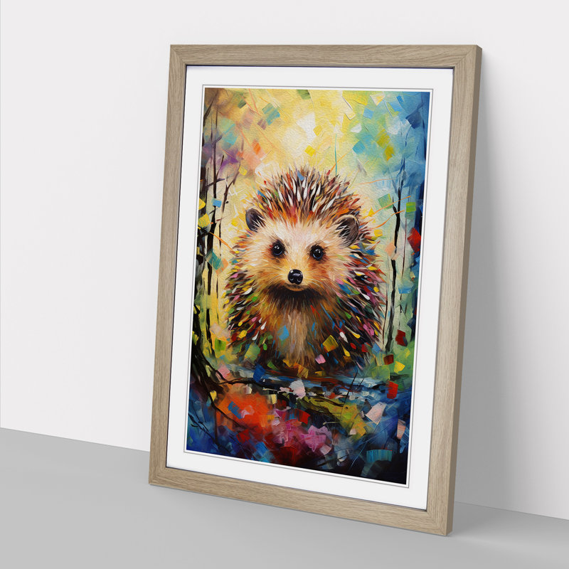 Hedgehog Expressionism Art - Framed Print