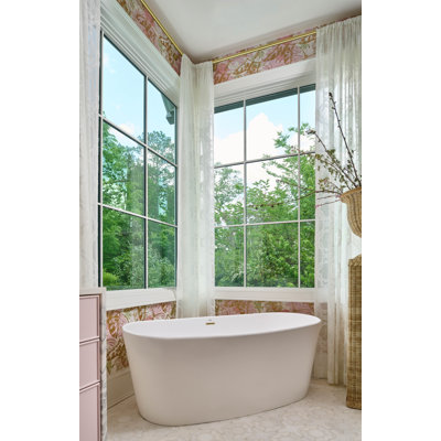 Biscayne 64'' L Freestanding Soaking Bathtub
