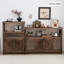Buffet en bois massif café foncé-321222948