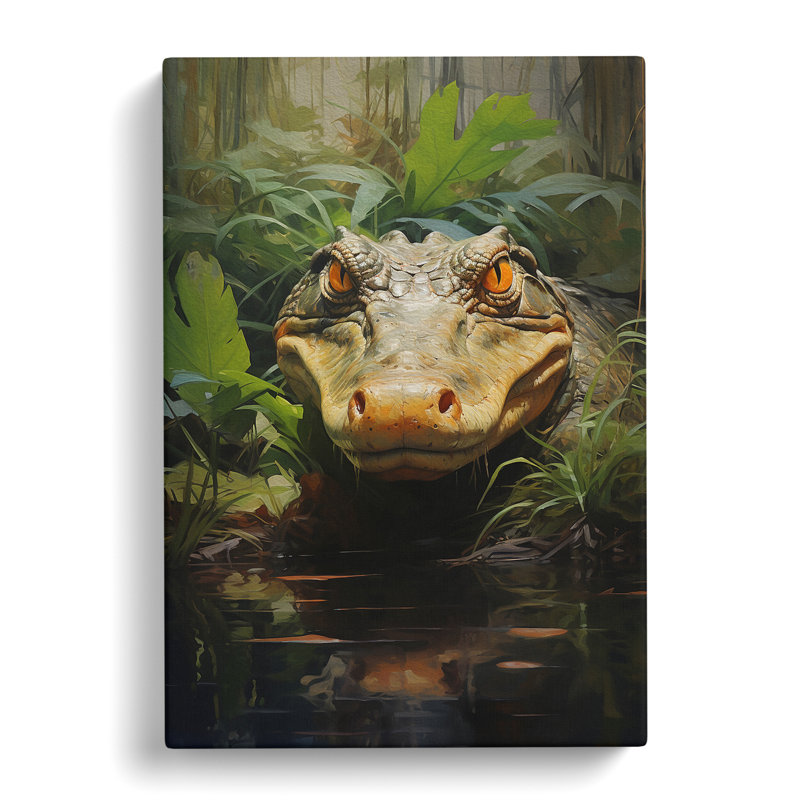 Alligator Contemporary - Wrapped Canvas, 60cm H x 40cm W x 3cm D