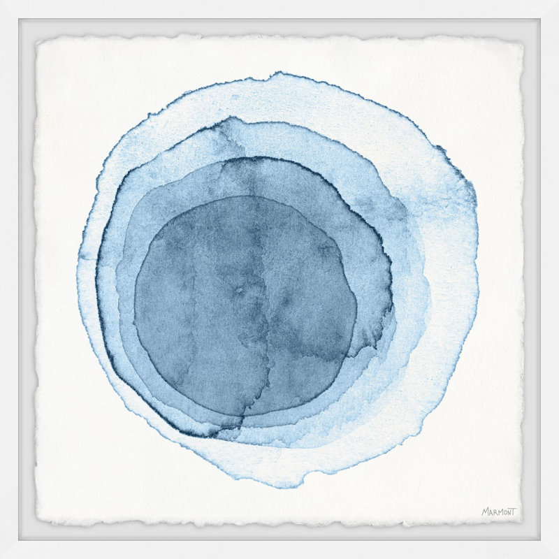 Blue Circle Ink - Picture Frame Painting, 12" W x 12" H